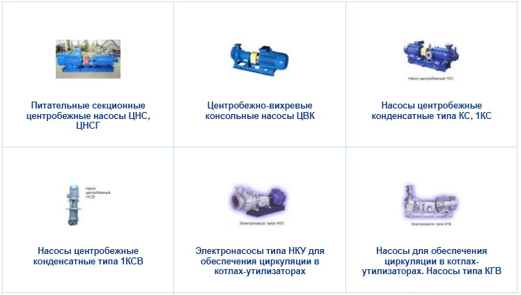 Насосы для питания котлов и откачки конденсата